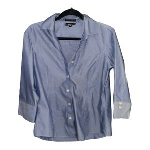 Fox Croft non- Iron fitted shirt size 10P blue denim color